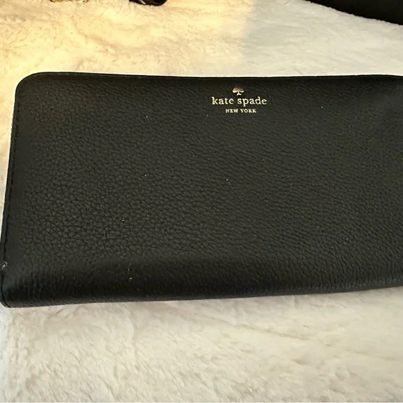 Kate Spade Black Pebbled Leather Naomi Tote + Wallet - Picture 5 of 9